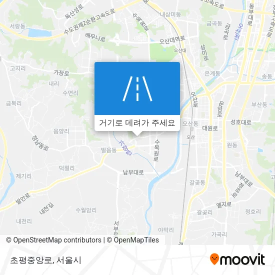 초평중앙로 지도