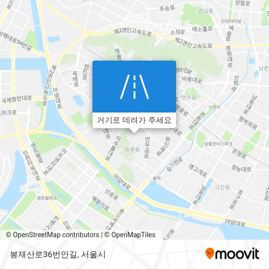 봉재산로36번안길 지도