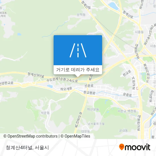 청계산4터널 지도