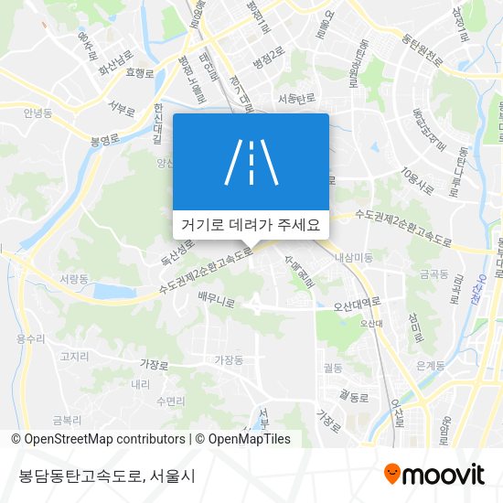 봉담동탄고속도로 지도