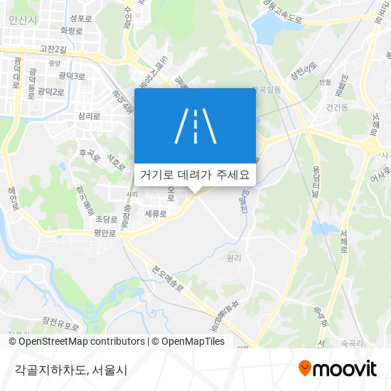 각골지하차도 지도