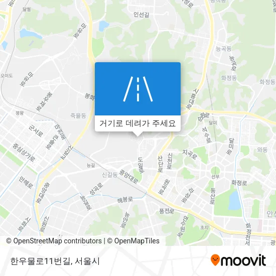 한우물로11번길 지도