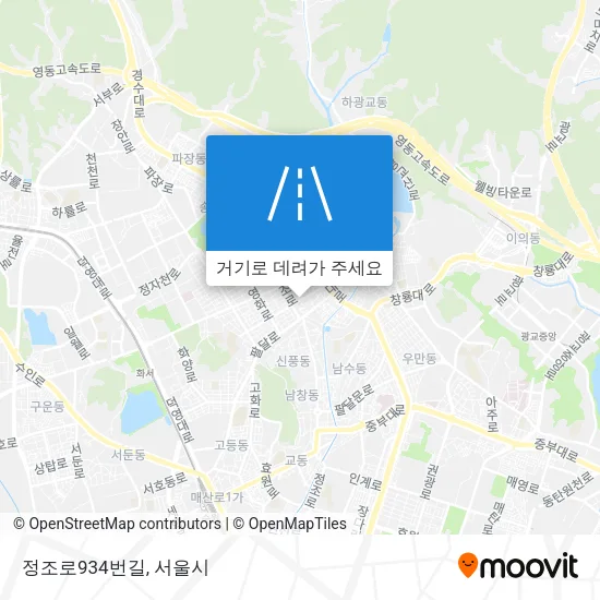 정조로934번길 지도