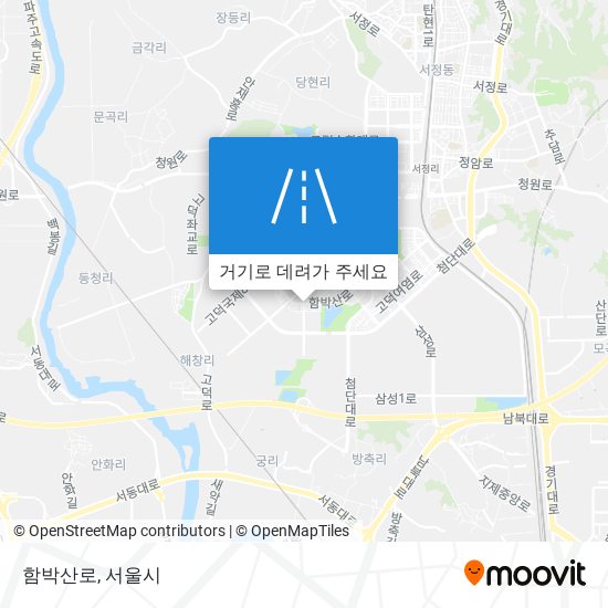 함박산로 지도