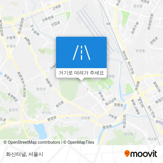 화산터널 지도