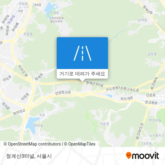 청계산3터널 지도