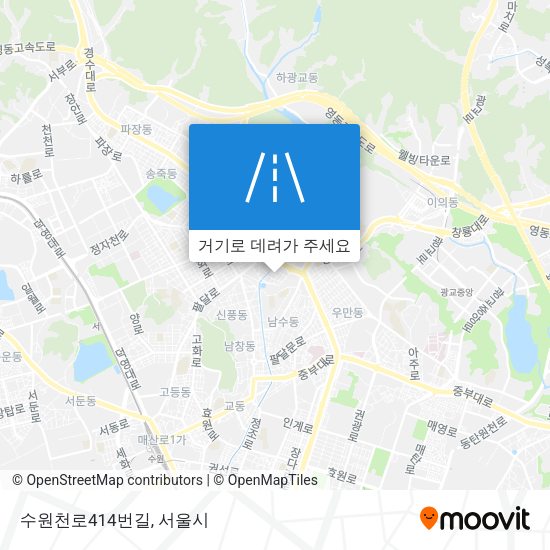 수원천로414번길 지도