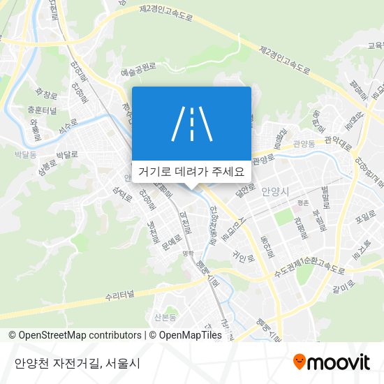안양천 자전거길 지도