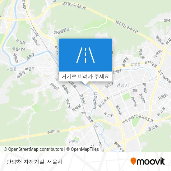 안양천 자전거길 지도