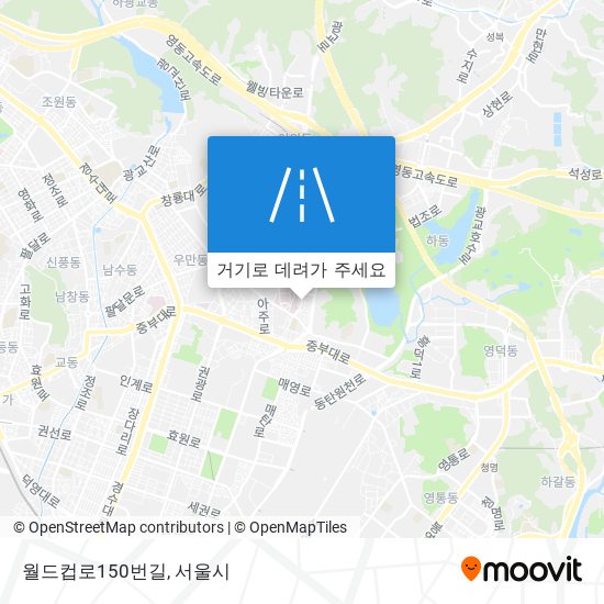 월드컵로150번길 지도