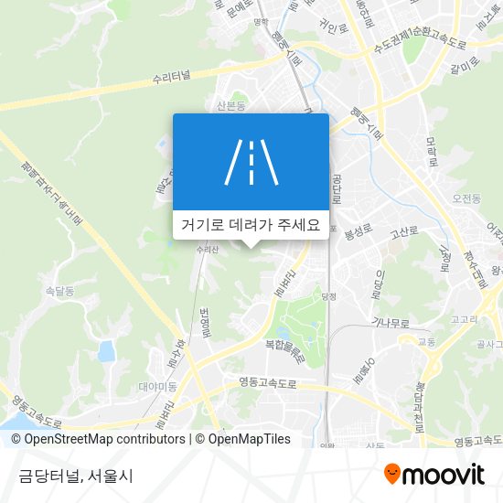 금당터널 지도