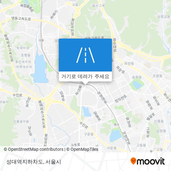 성대역지하차도 지도