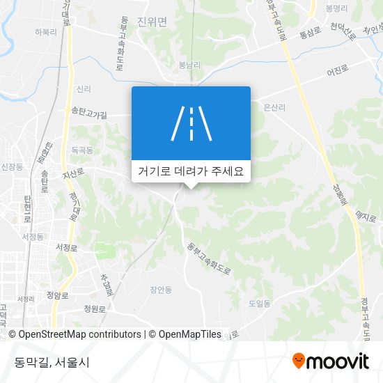 동막길 지도
