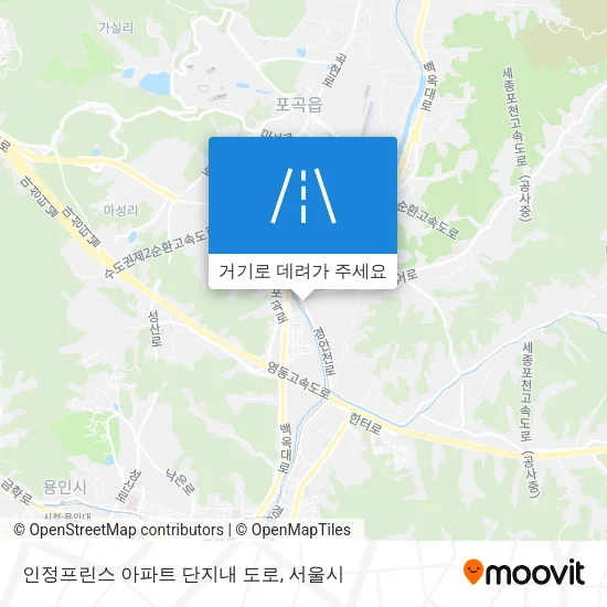 인정프린스 아파트 단지내 도로 지도