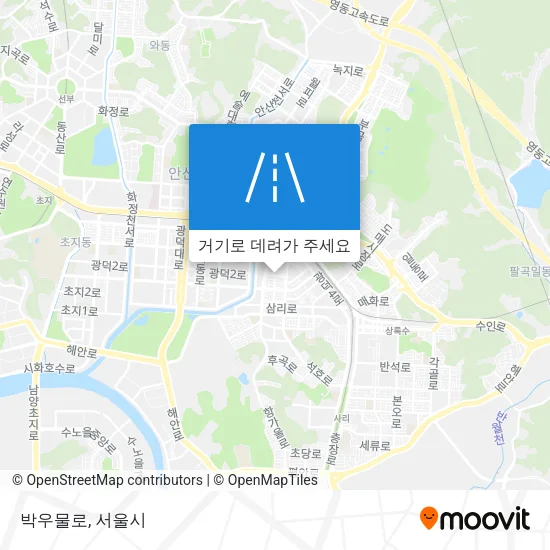 박우물로 지도
