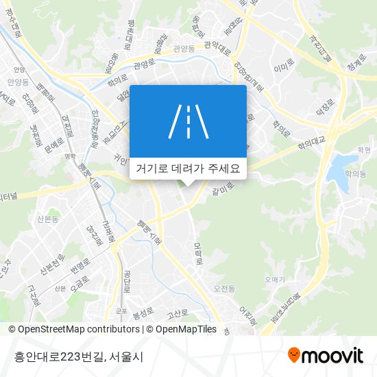 흥안대로223번길 지도