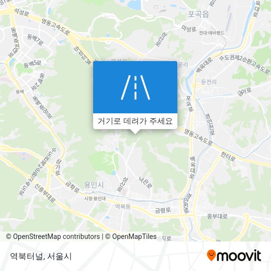 역북터널 지도