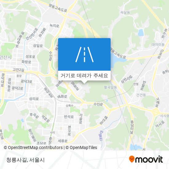 청룡사길 지도