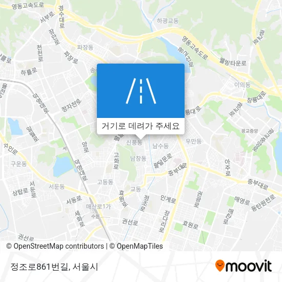 정조로861번길 지도
