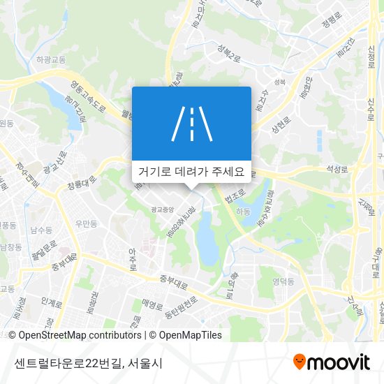 센트럴타운로22번길 지도