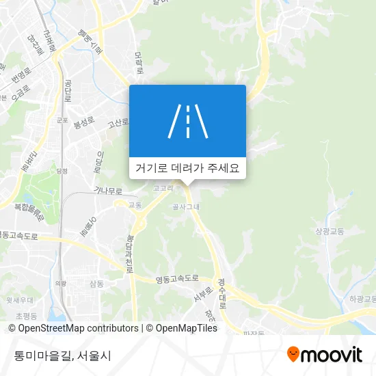 통미마을길 지도