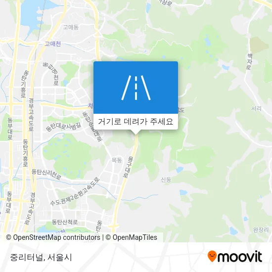 중리터널 지도