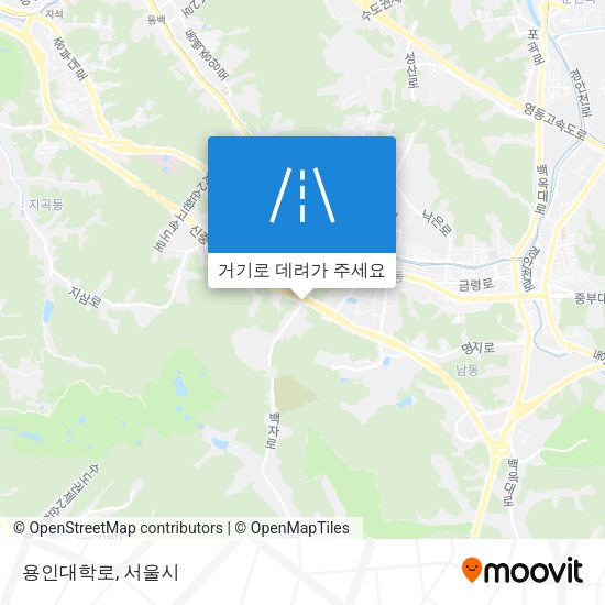 용인대학로 지도
