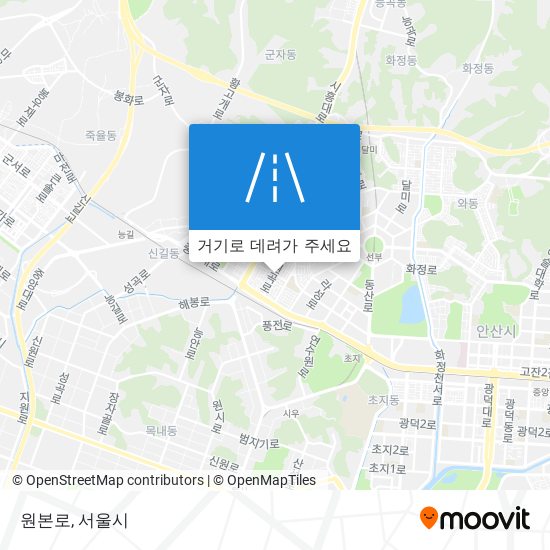 원본로 지도