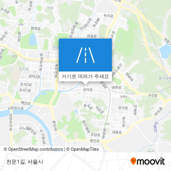 천문1길 지도