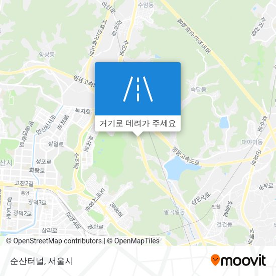 순산터널 지도