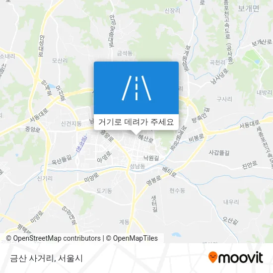 금산 사거리 지도