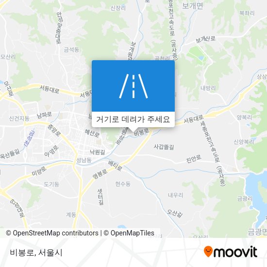 비봉로 지도