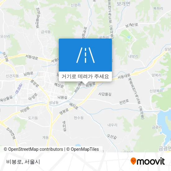 비봉로 지도