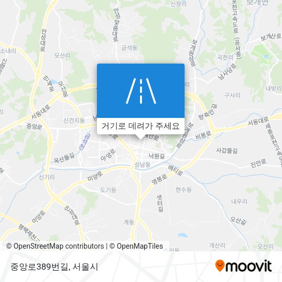 중앙로389번길 지도