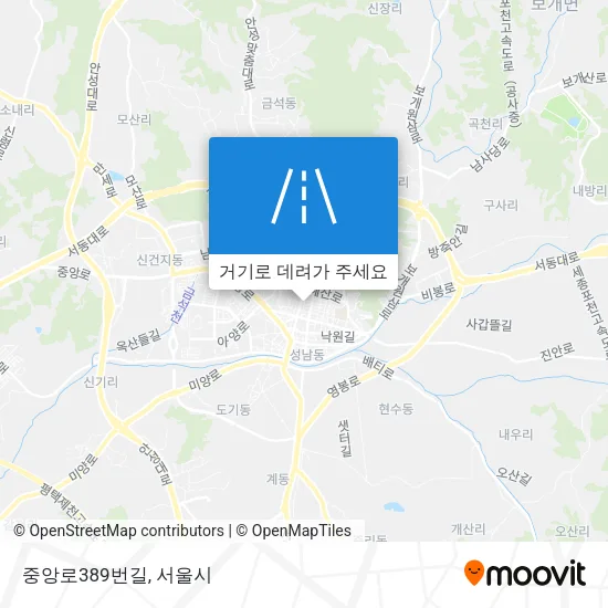 중앙로389번길 지도