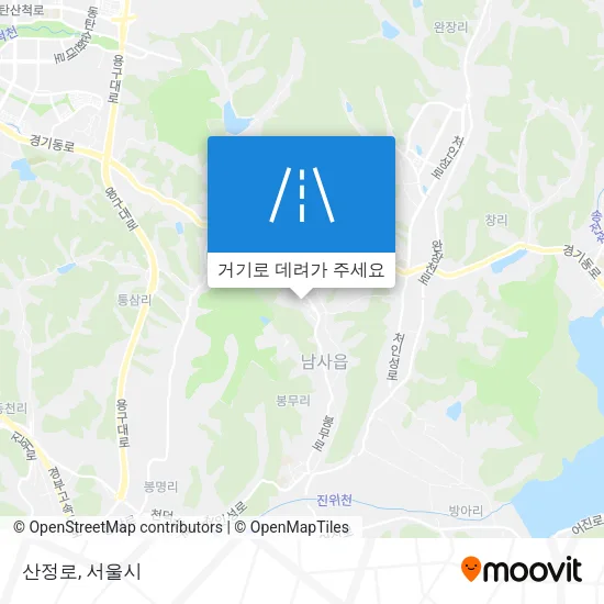 산정로 지도