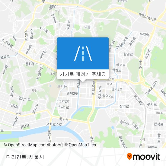 다리간로 지도