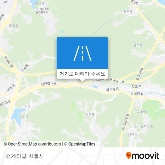 청계터널 지도