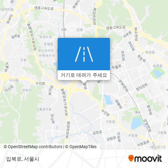 입북로 지도