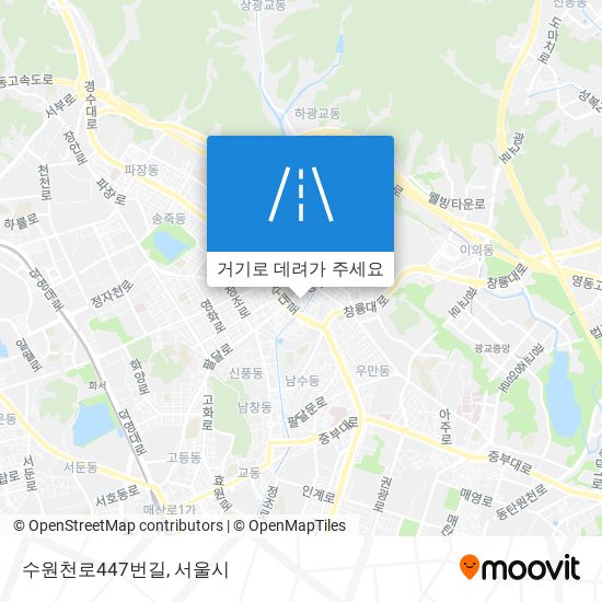 수원천로447번길 지도