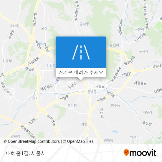 내혜홀1길 지도