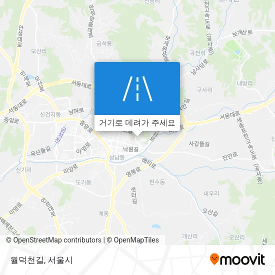 월덕천길 지도