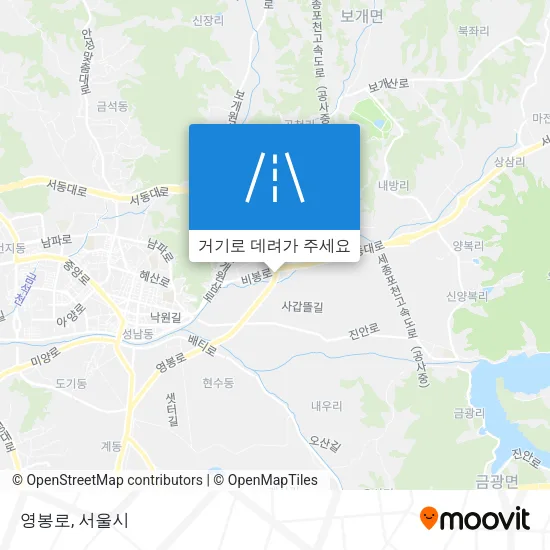 영봉로 지도