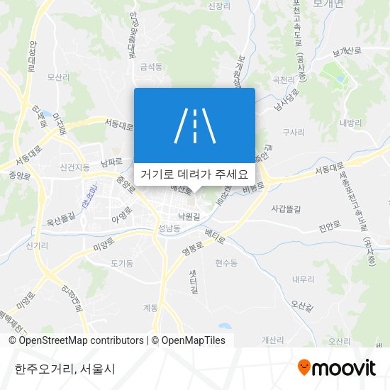 한주오거리 지도