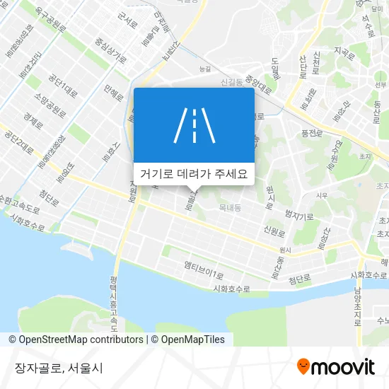 장자골로 지도