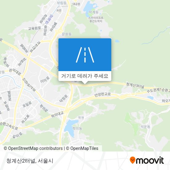 청계산2터널 지도