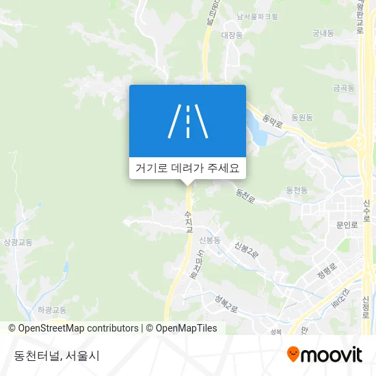 동천터널 지도