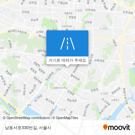 남동서로330번길 지도