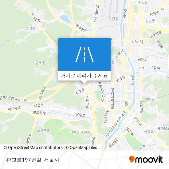 판교로197번길 지도