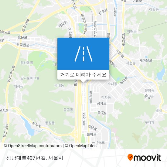 성남대로407번길 지도